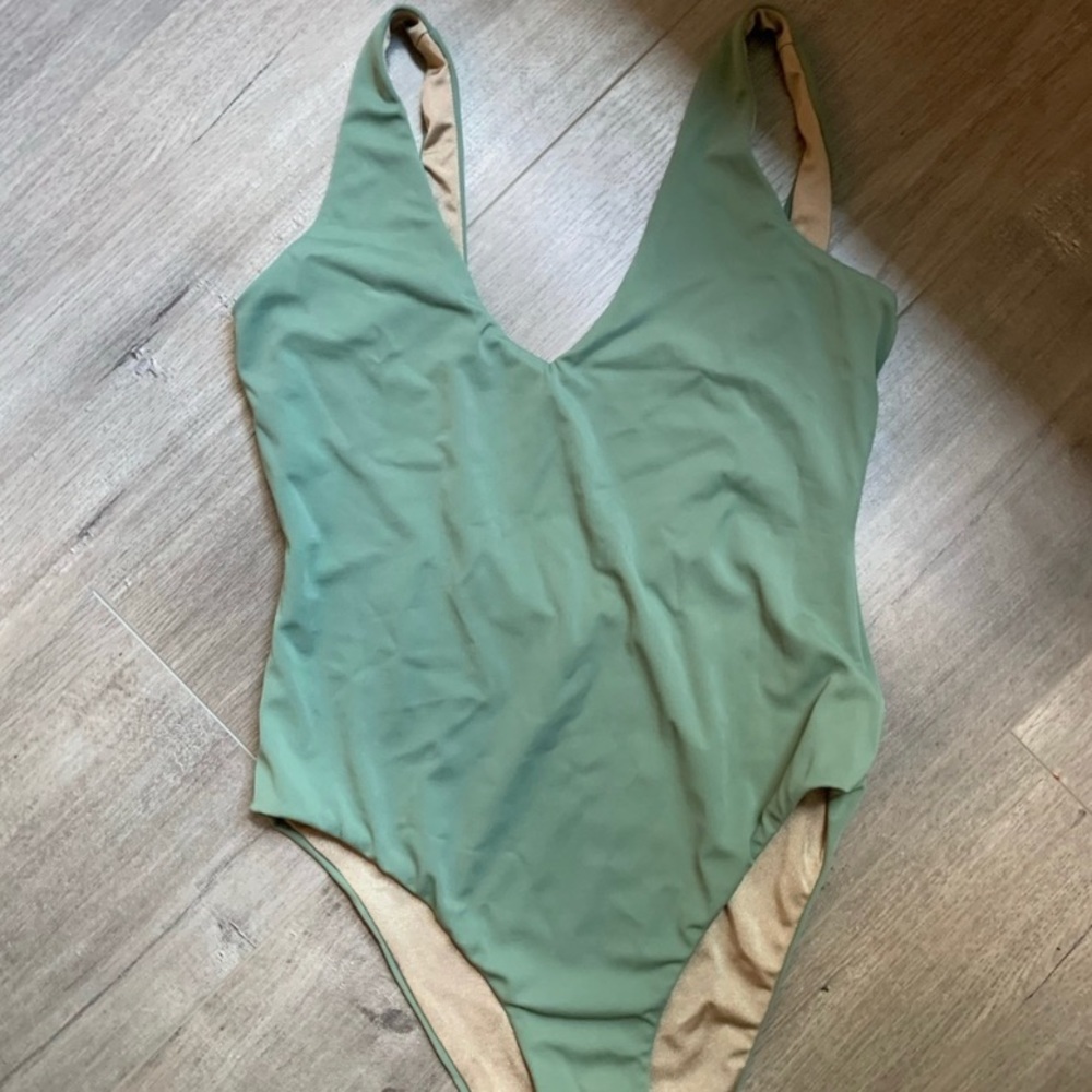 Green Reversible Swimsuit